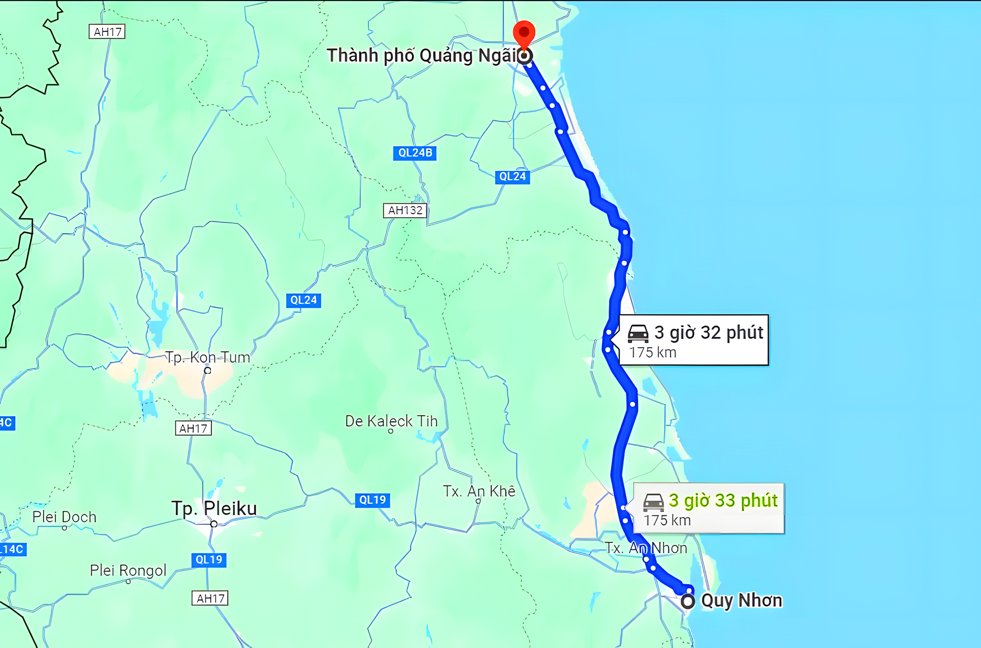 Bản đồ di chuyển Quy Nhơn