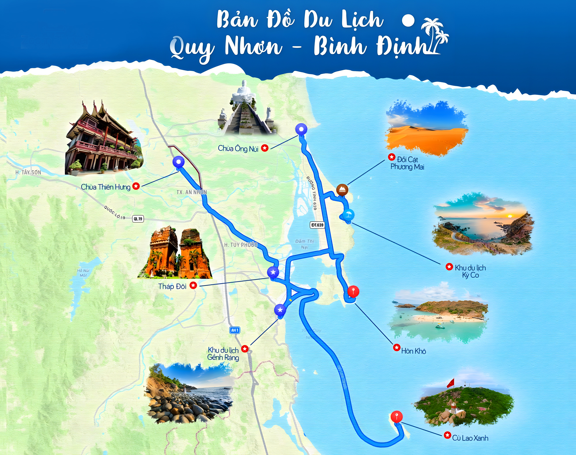 Bản đồ di chuyển Quy Nhơn