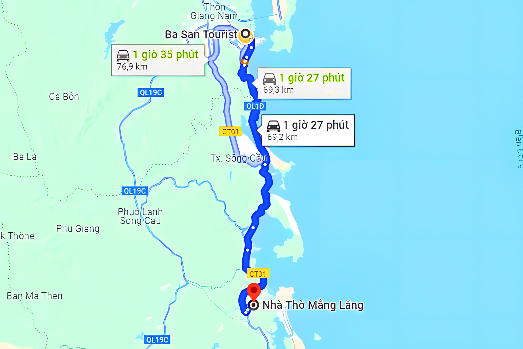 Bản đồ di chuyển Quy Nhơn
